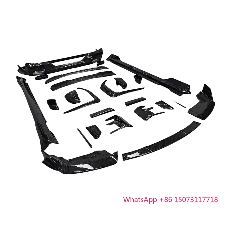 ألياف الكربون MSY نمط الجسم أطقم الناشر الخلفي ل 7 سلسلة I7 G70 2023-2024 التنانير الجانبية الشفة الأمامية #1