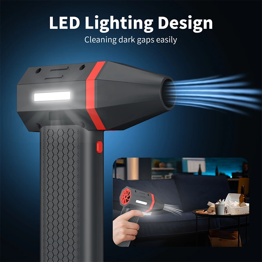 

New X5 130000 PM Air Blower Turbo Jet Fan Electric Power Display Handheld Mini Dust Cleaner High Speed Duster Gun Cleaning Tool
