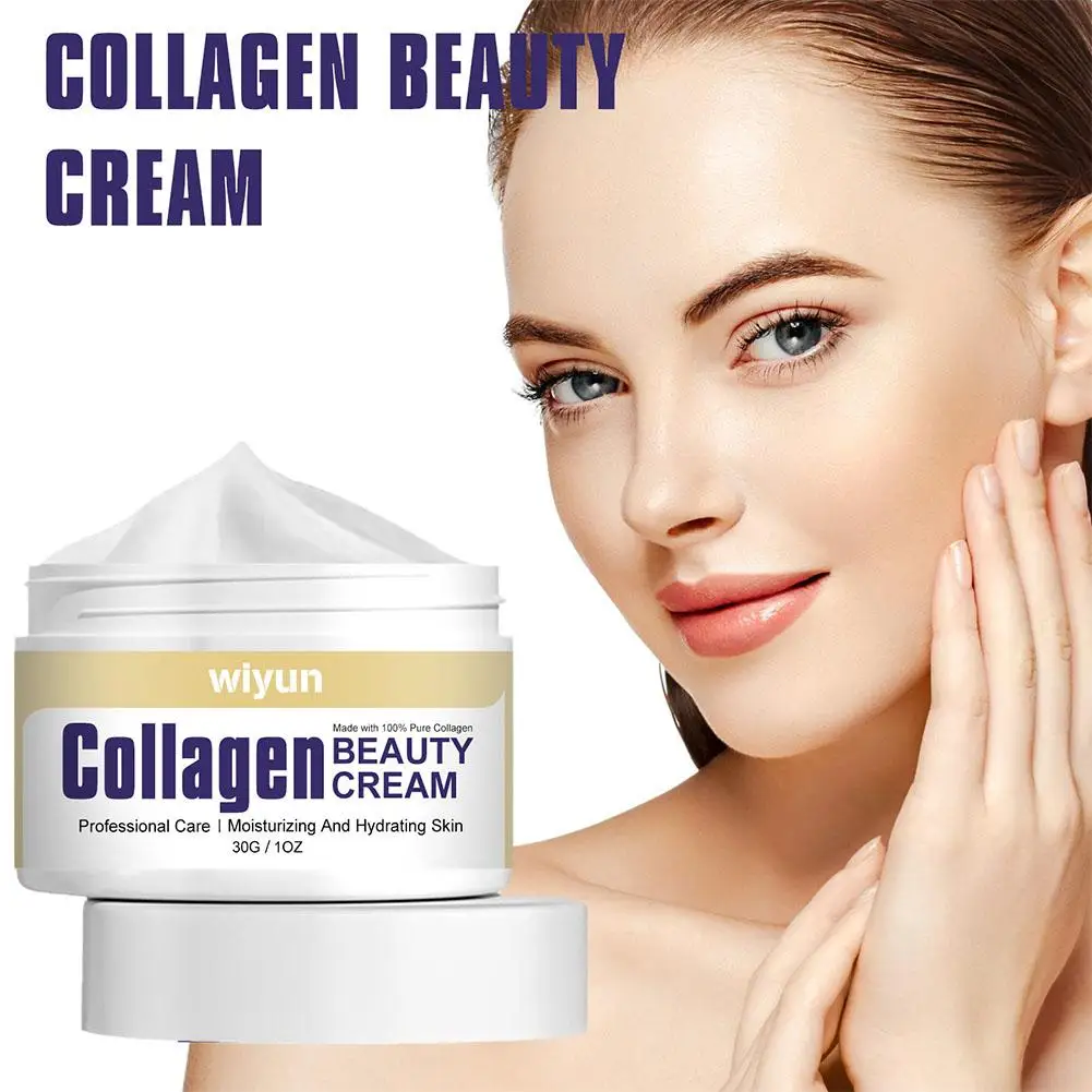 Crema per la rimozione delle rughe al collagene dissolvenza linee sottili rassodante cura 30g stringere idratante Anti-età bellezza migliora il gonfiore Li F6C4