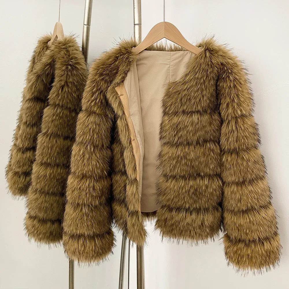 OFTBUY Faux Fur Coat Korean Reviews Many Clothes Outer Cuteore Clothing Winter Coat for Ladies High-end Elegant Women's Clothing