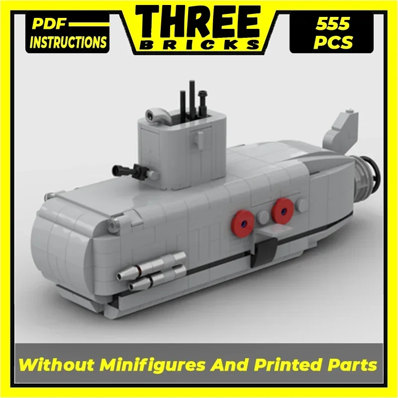التقنية Moc الطوب العسكرية نموذج أعماق البحار الغواصة وحدات اللبنات الهدايا لعب للأطفال لتقوم بها بنفسك مجموعات تجميع