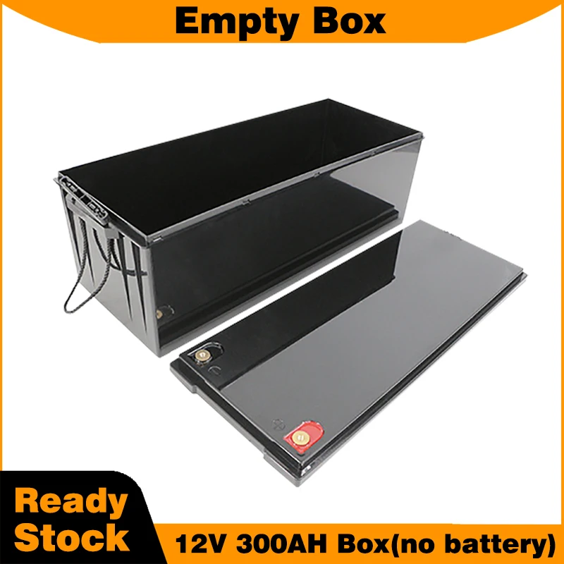 Snap-Fit Type Empty Battery Box for 12V 300AH LiFePO4 Battery Plastic Box with Handle Storage Box for 12.8V Pack Without Battery