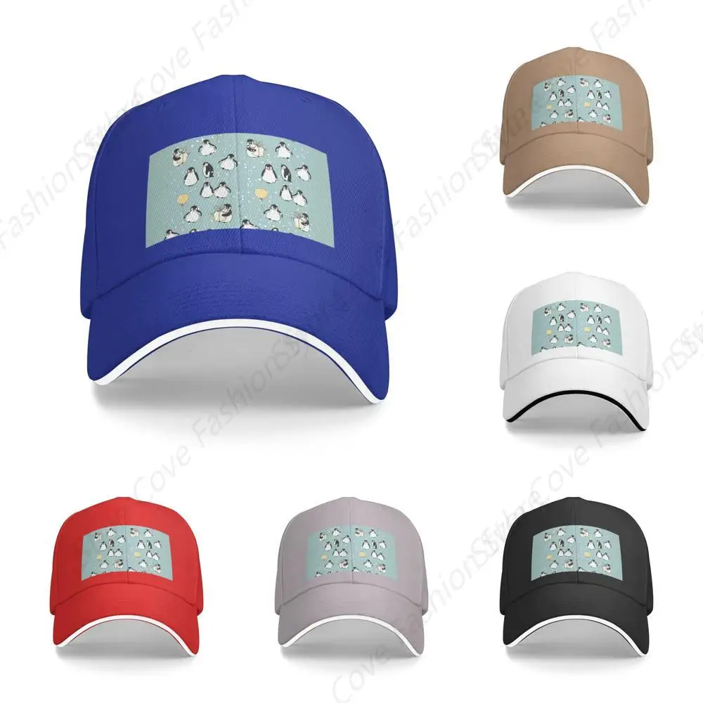 

Hot-Selling Vintage Penguin Balloon Snowflake Printing Hat Sandwich Caps Peaked Caps Trucker Hat Men Women Outdoor Sun Cap