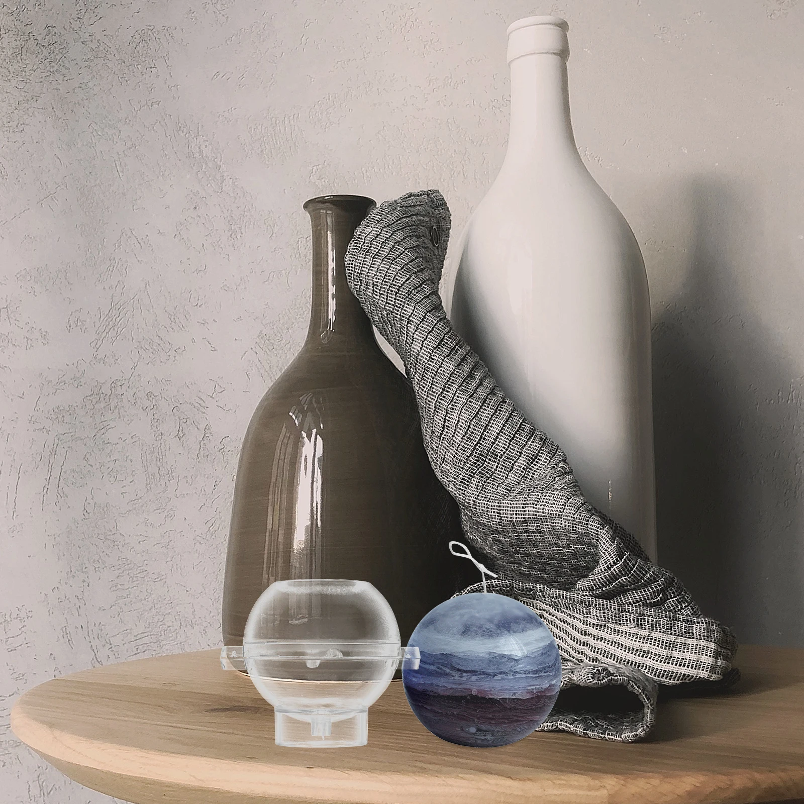 

1Pcs Ball Shape Mold Transparent High Temperature Resistant DIY Sphere Mold for Handmade Aromatherapy Candles