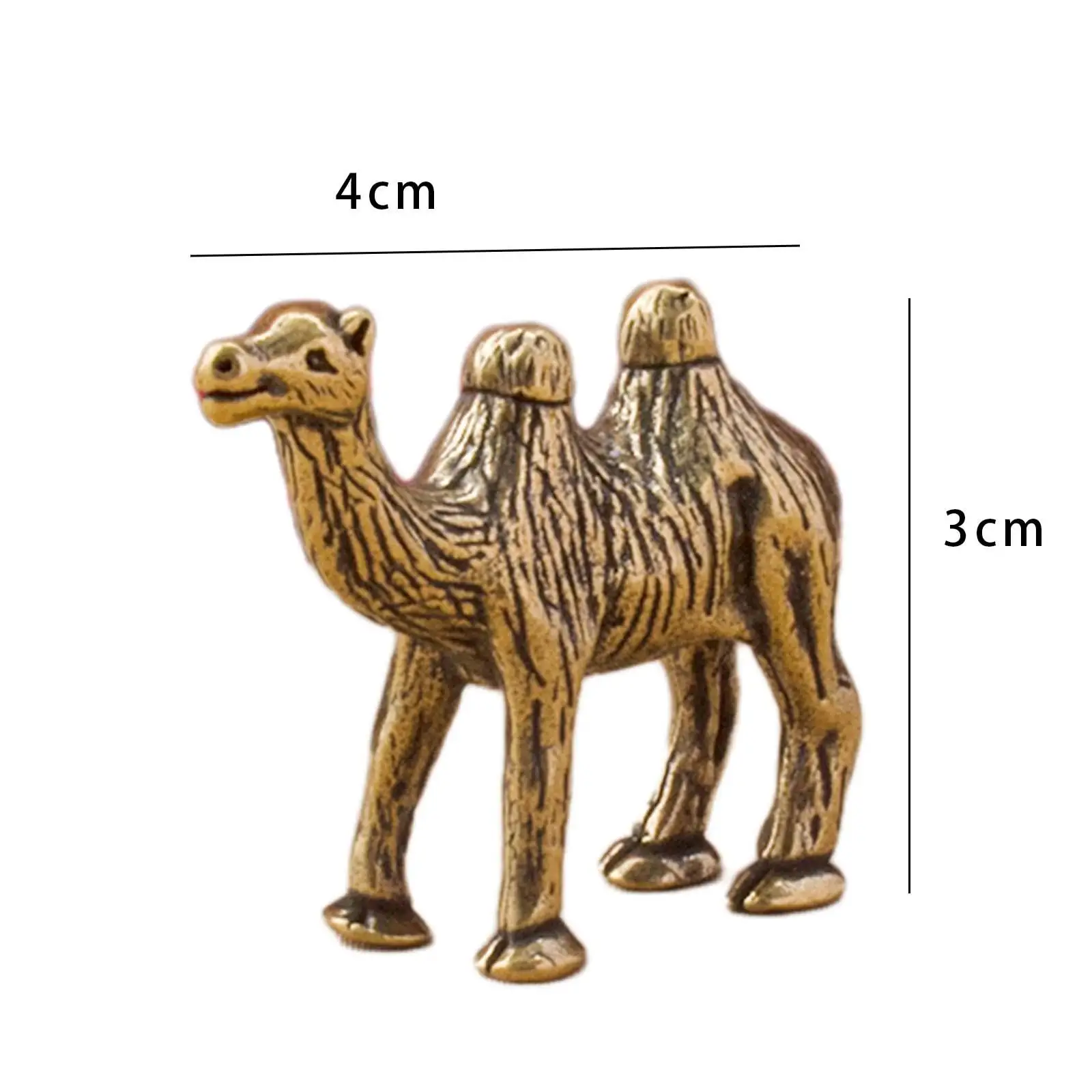 Copper Camel Statue Camel Figurine Desktop Camel Ornament Miniature Sculpture for Cabinet Desktop Party Living Room Decor