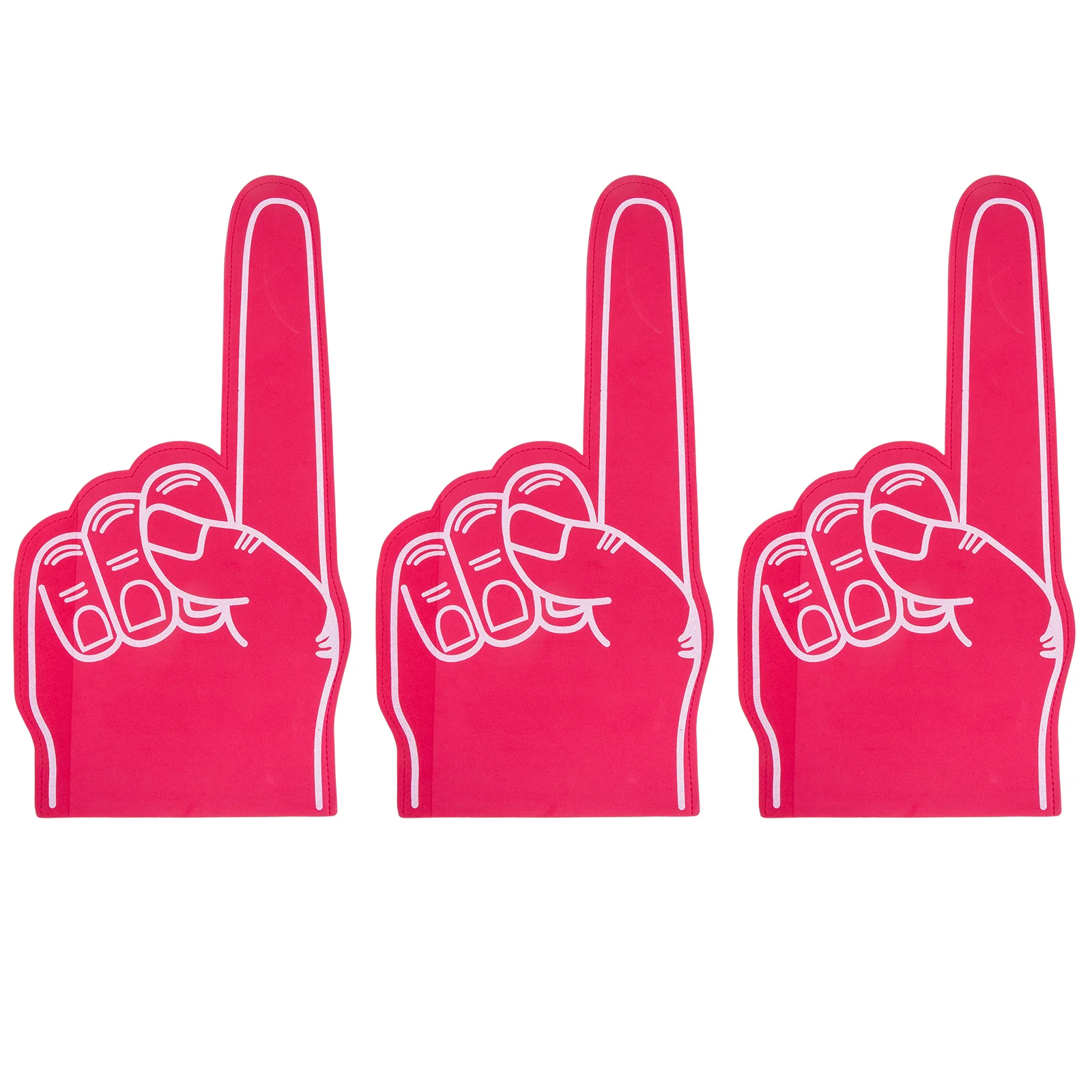3 Pcs Foam Fingers Cheerleading Hand Foams for Sports Inflatable Football Party Decorations Props Supplies Favors