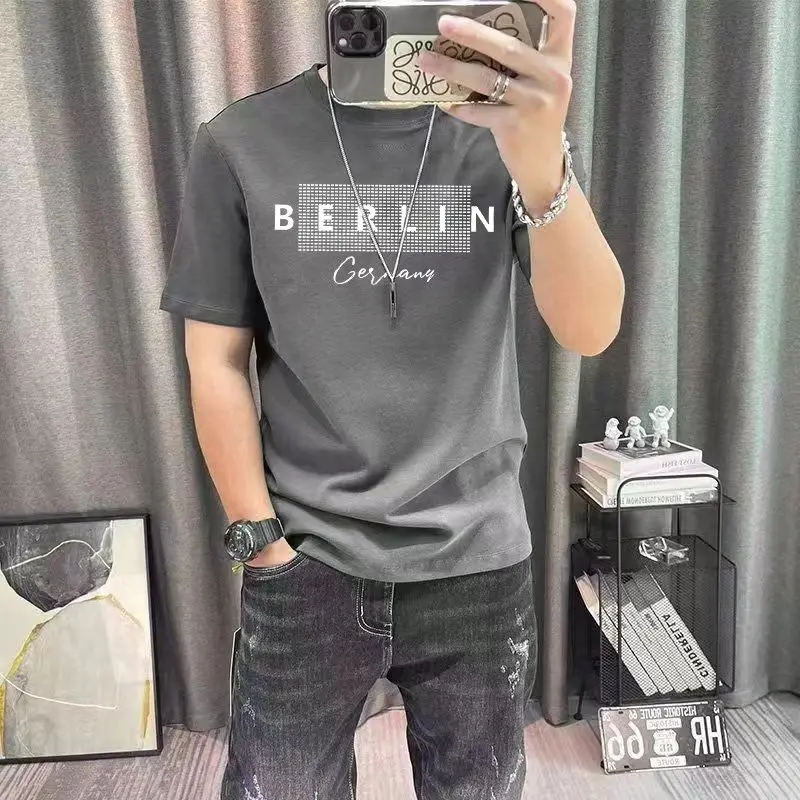 Fashion O-Neck Short Sleeve Printed Letter T-Shirts Men's Clothing Summer New Loose Korean Pullovers Tops Casual Tee Shirt — купить у AliExpress WW