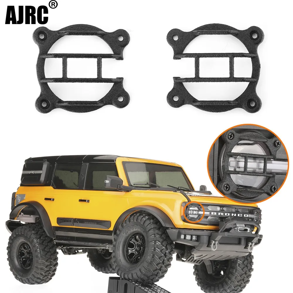 1/10 Headlight Cover Light Lamp Frame Protective Cover For T4 1/10 New Bronco 2021 Retrofit RC Crawler Car Lampshade rc carros