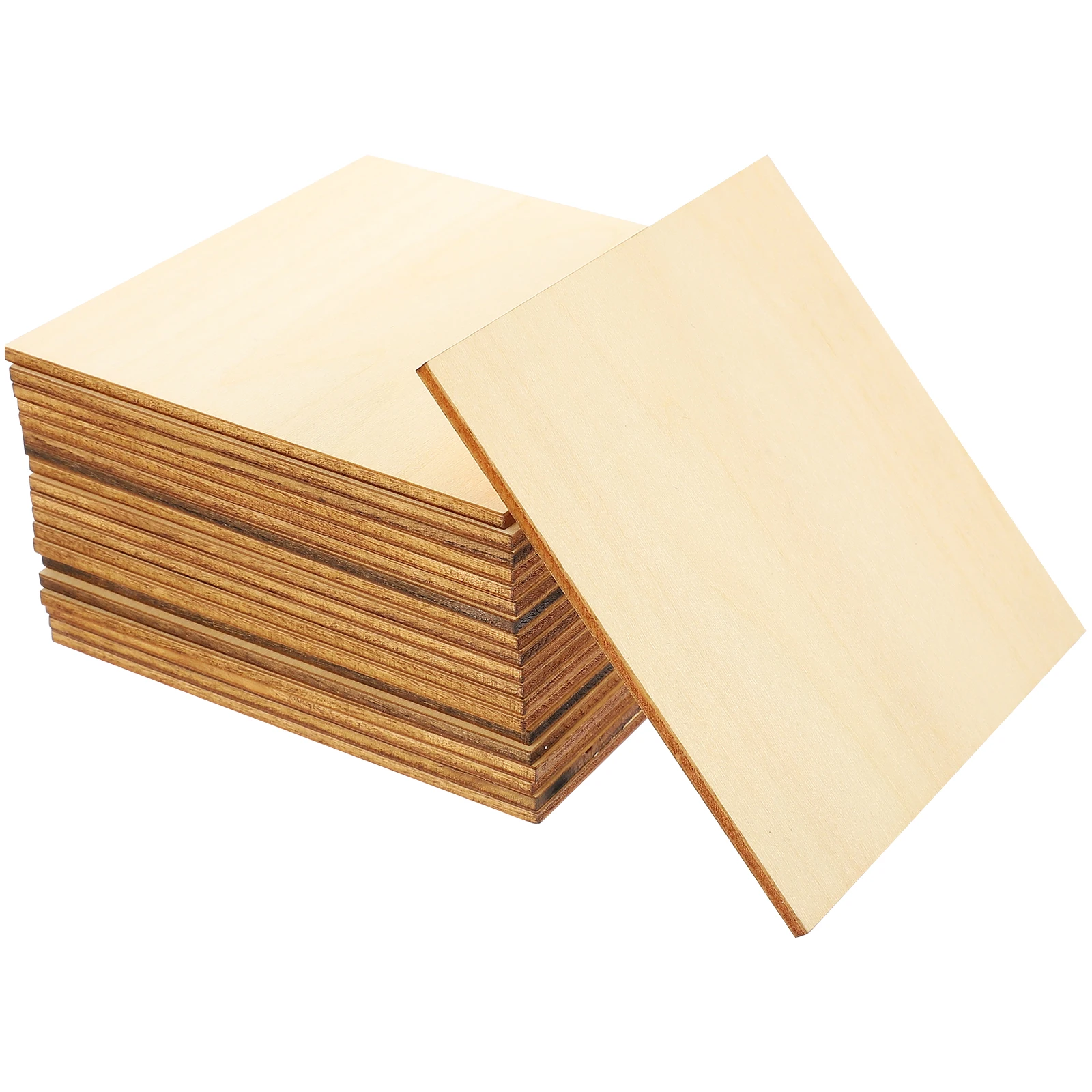 

20pcs Wooden Board Craft Material Diy Unfinished Planks Smooth For Painting Staining Engraving Handmade Projects Kids Adults
