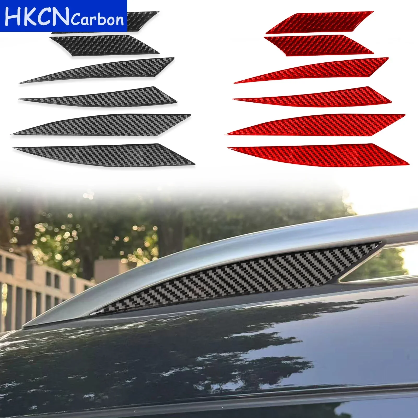 For Benz GLE W167 2019—2024 Carbon Fiber Car Accessories Roof Carrier Rack Panel Cover Trim Sticker Exterior Modification