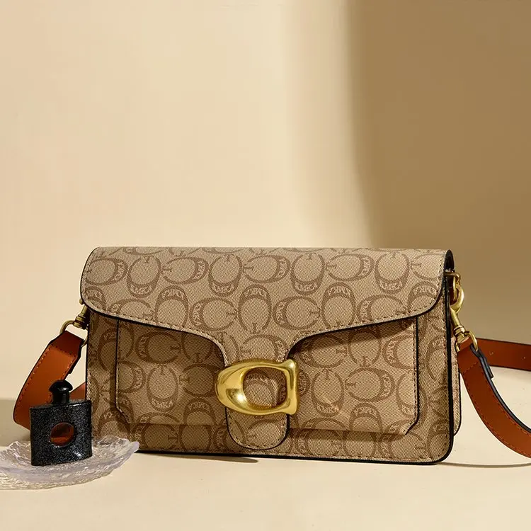 

2026 New Women Crossbody Bag Vintage -Monogram Colorblock Leather Fashion Shoulder Bag