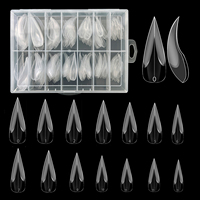 70/140pcs Curved Stiletto Nail Dual Form for Poly Nail Gel Extension of 3D Eagle Claw Hawk Sculptural Nails Full Cover Molds