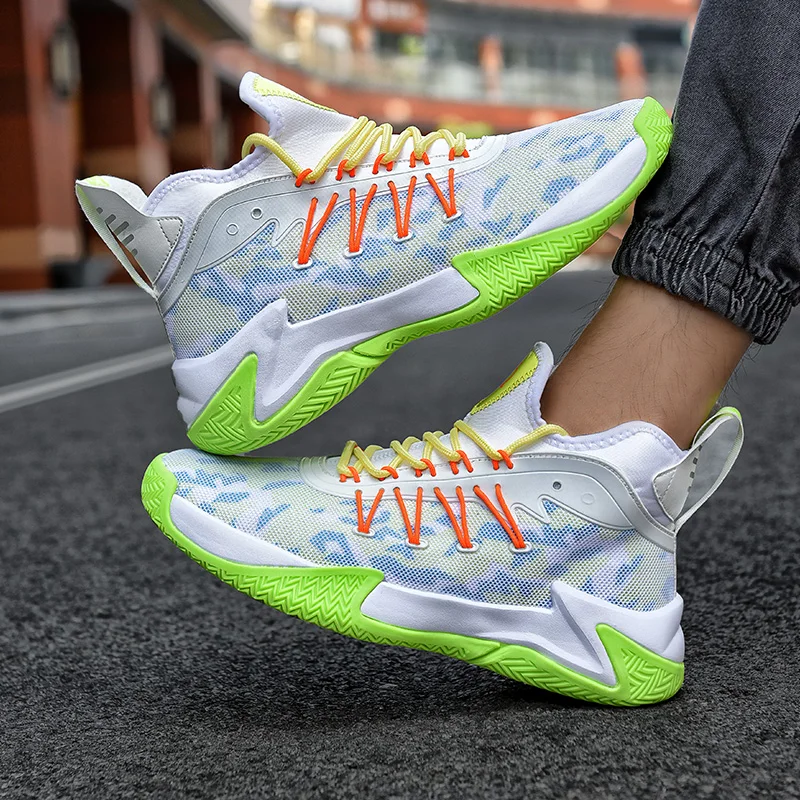 

New Spring & Summer Men's Basketball Shoes Breathable Mesh Running Shoes Soft-Soled Non-Slip Low-Top Casual Athletic Sneakers