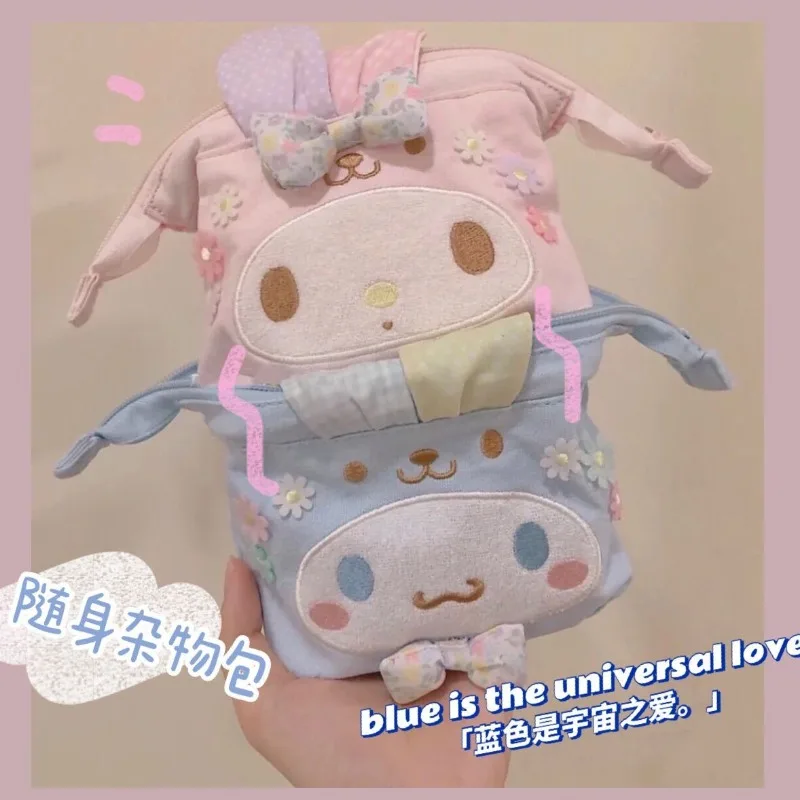 

Sweet Cinnamoroll аниме Kawaii Sanrio Ins женская косметичка милая моя мелодия милая кукла сумка для хранения кошелек игрушки для детей