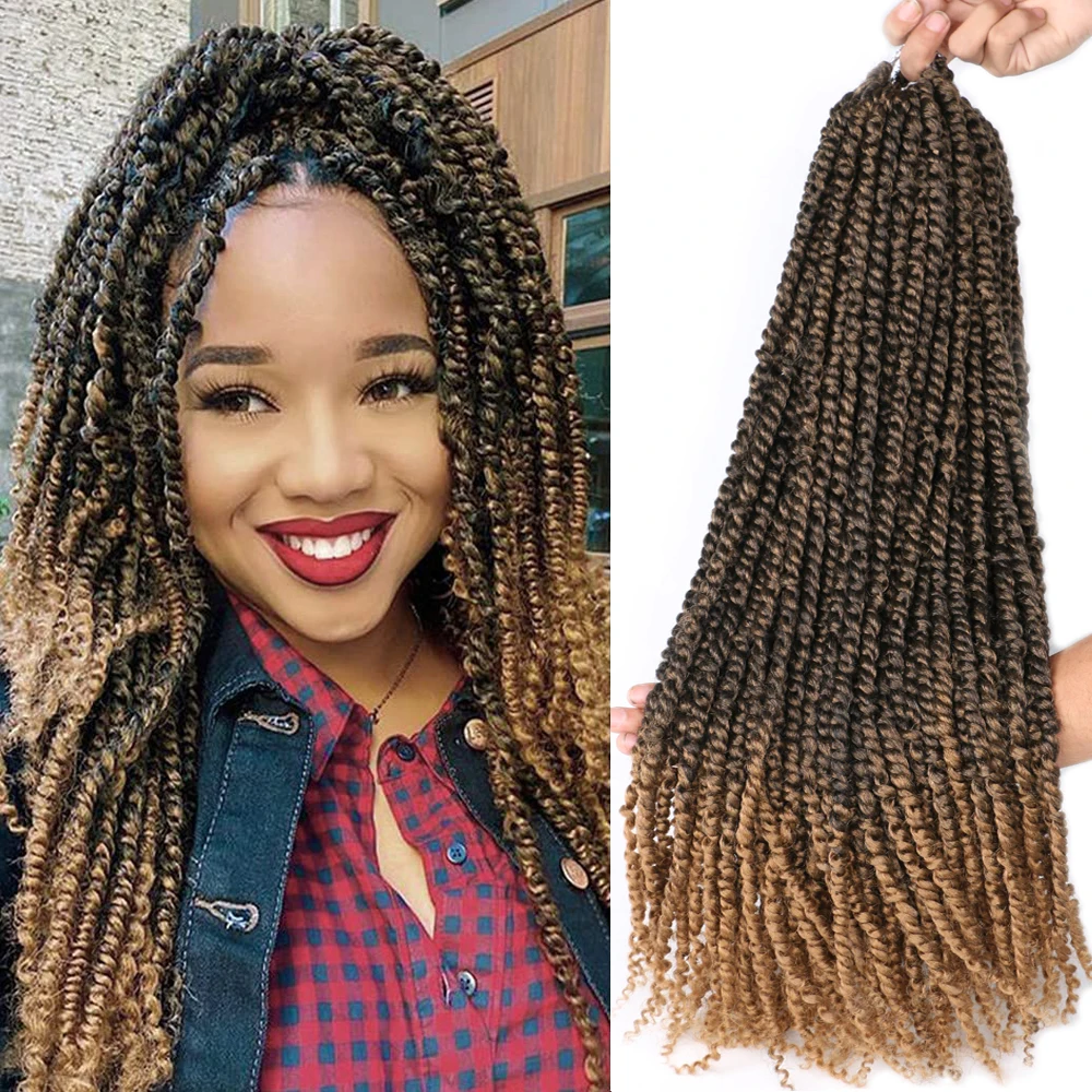 Bellqueen Passion Twist Crochet Hair 24 Inch Pre Looped Water Wave Braiding Hair Extension For Women