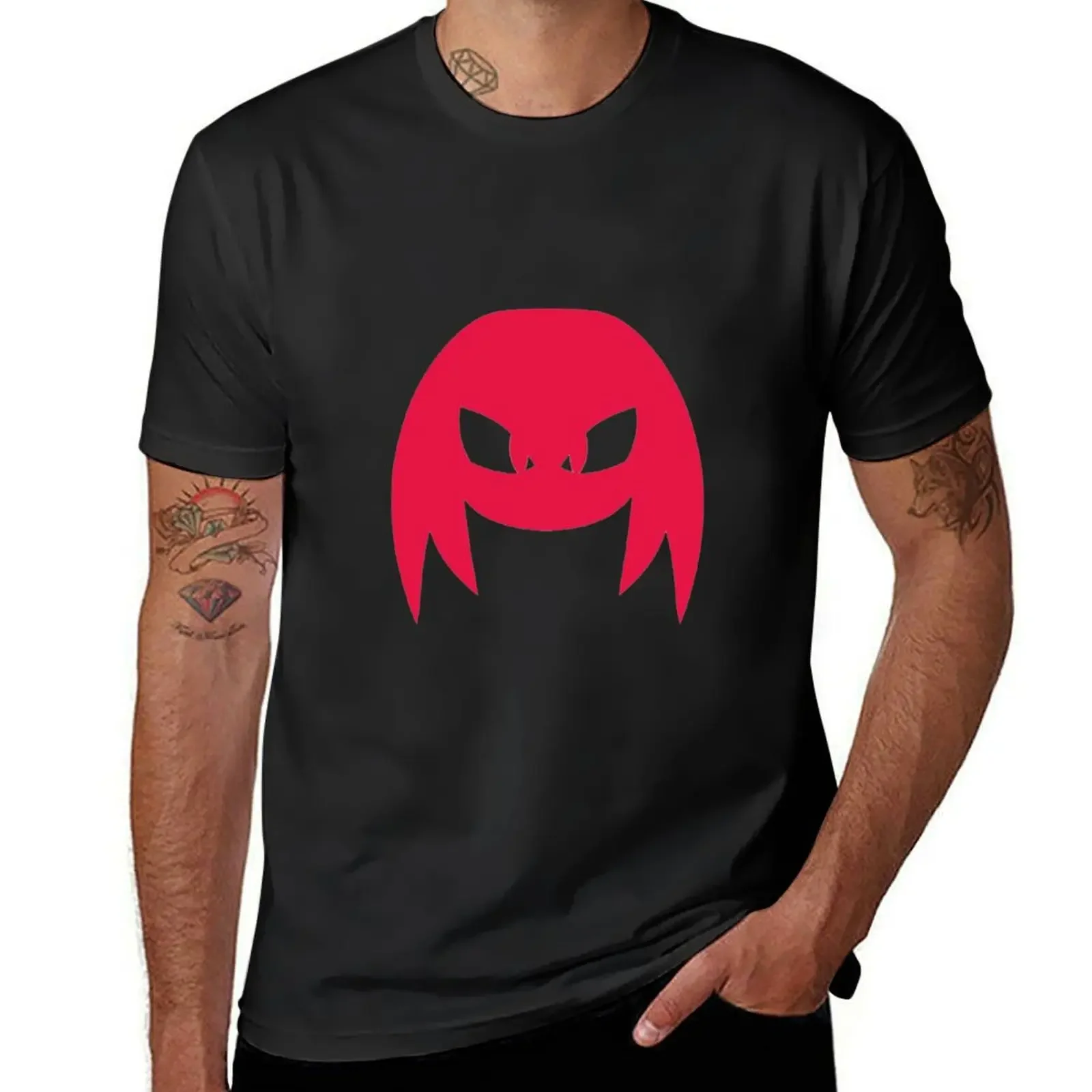 Knuckles head logo T-Shirt custom t shirt vintage plus size clothes men graphic t shirts