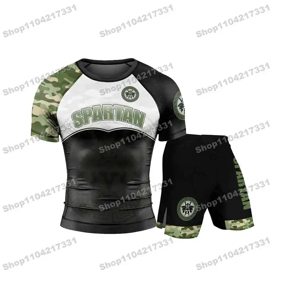 4th Spring Newly Rash Guards Surfing Jersey Beach Shirts Swimwear Diving Gym Shorts MMA BJJ Men Jiu Jitsu Fitness Sets