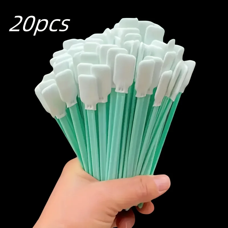 20 Präzisions-Reinigungsbürsten/-stäbchen, Gap-Clean-Stäbchen-Set mit einseitigen, doppellagigen Stoffspitzen für Drucker, Kameras und Bastelarbeiten