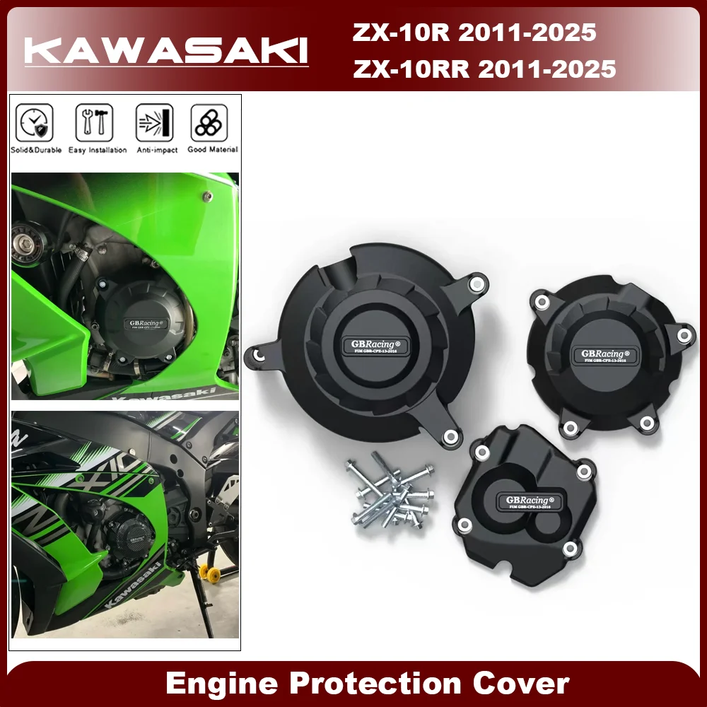 

For KAWASAKI ZX10R ZX10RR 2011-2025 GBRacing Motorcycle Engine Protect Cover ZX-10R ZX-10RR Clutch Pulse Protection Cover