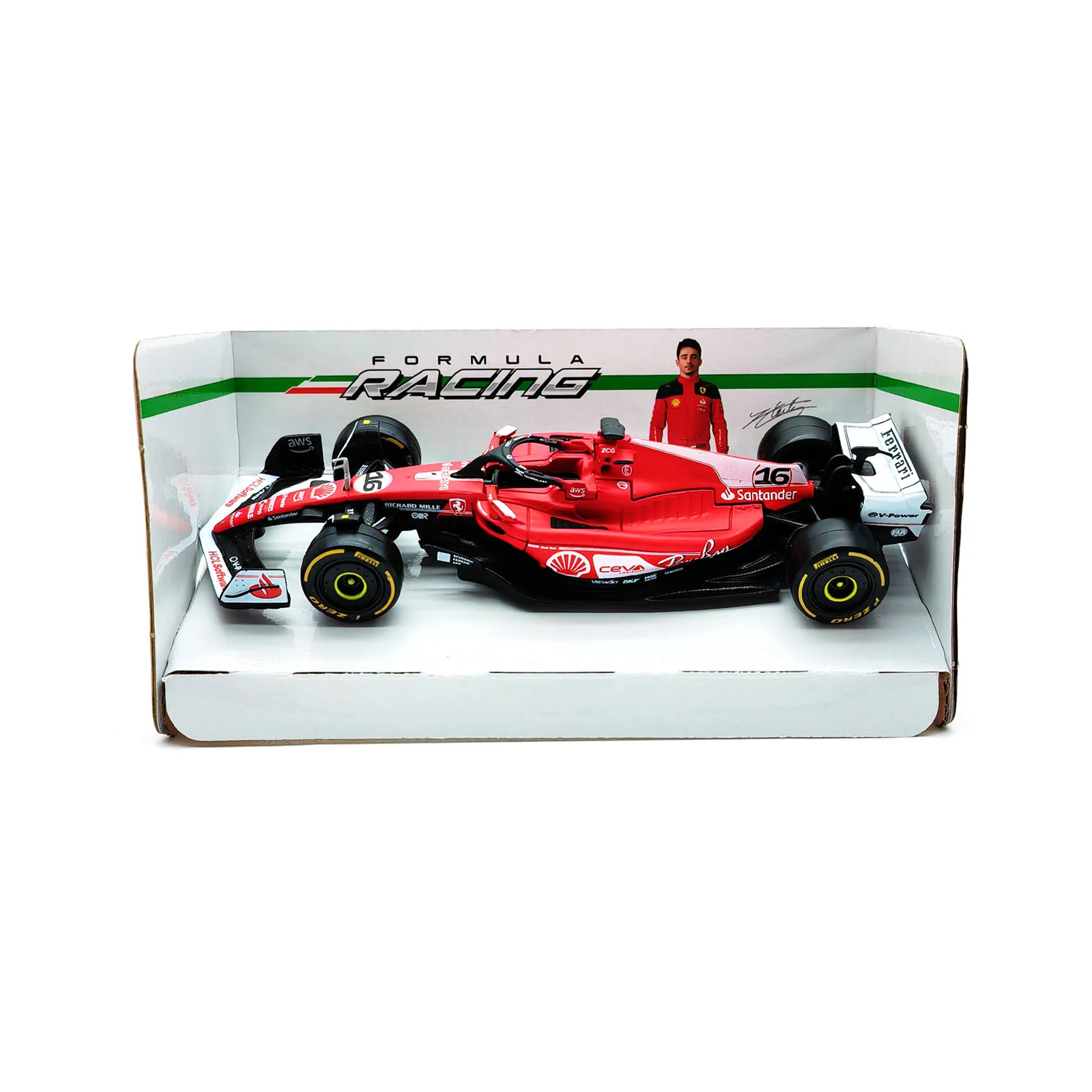 Bburago 1:43 Mercedes-AMG W14 Ferrari 2024 SF24 SF23 SF1000 #16 #5 Racing Formula Car Static Simulation Diecast Alloy Model Car