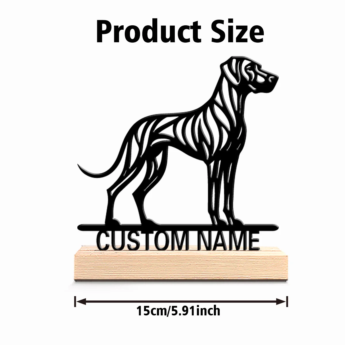 1pc Romantic Personalized Custom dog Wooden Base Bar Decor for Kitchen Dining Room Modern Rustic Themes Gift decoration view 2