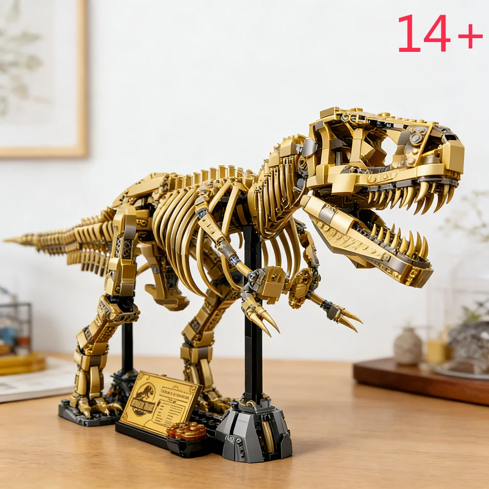 

new 2026 Tyrannosaurus Rex Fossil 76968 Park Dino World Building Set Velociraptor Brick Set Toy for Children Suitable for Adult