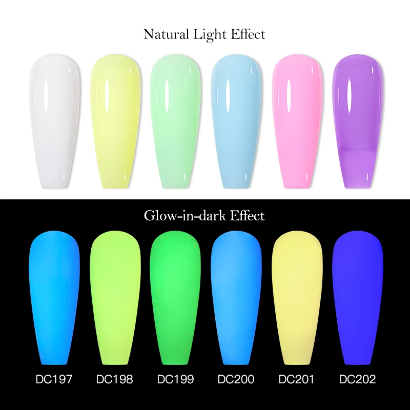Mtssii 7ml Luminous Rubber Base Gel Nail Polish Pink Green Summer Candy  Semi Permanent UV LED Nail Art Gel Varnish Soak Off Nai