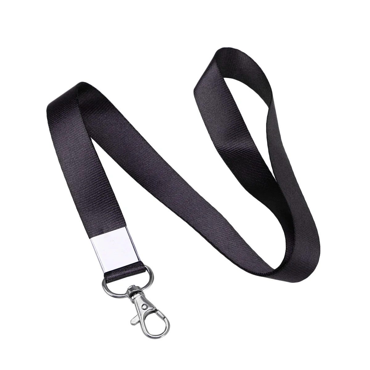 1PCS Neck Strap Lanyard Safety Metal Badge Lanyard for Business Id Key (Black) ID lanyand id neck strap