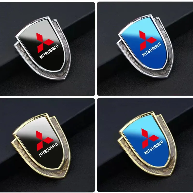 

3D Metal Body Decoration Sticker for Mitsubishi Compatible with All Models Pajero Outlander Lancer Fender Badge Shield Emblem Ac