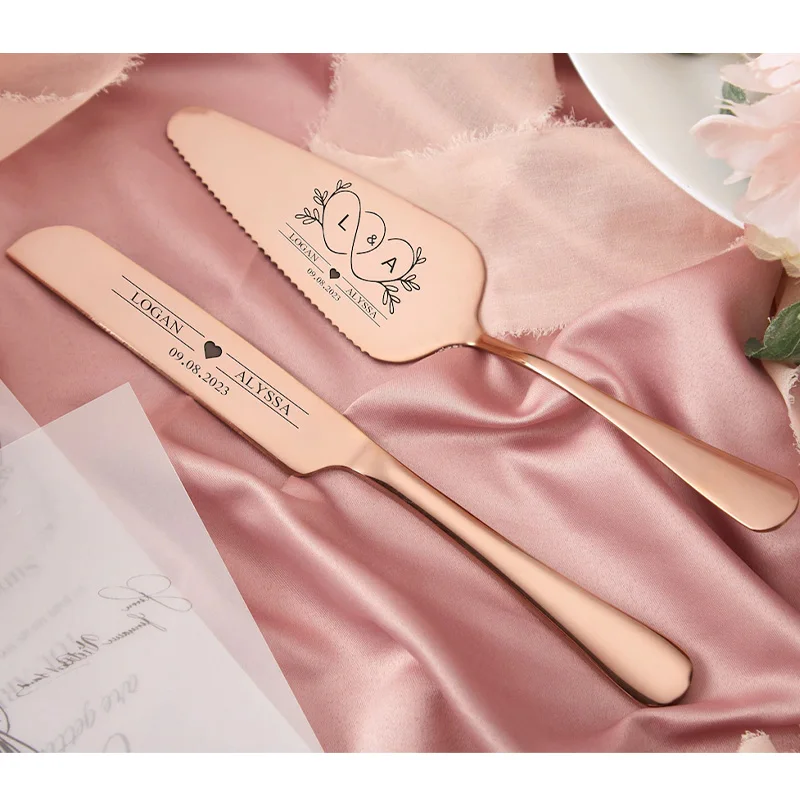 Personalized Customized Cake Knife Serving Set Engraved Cake Knife & Shovel Birthday Gift Wedding Party Decoration Cake Cutter