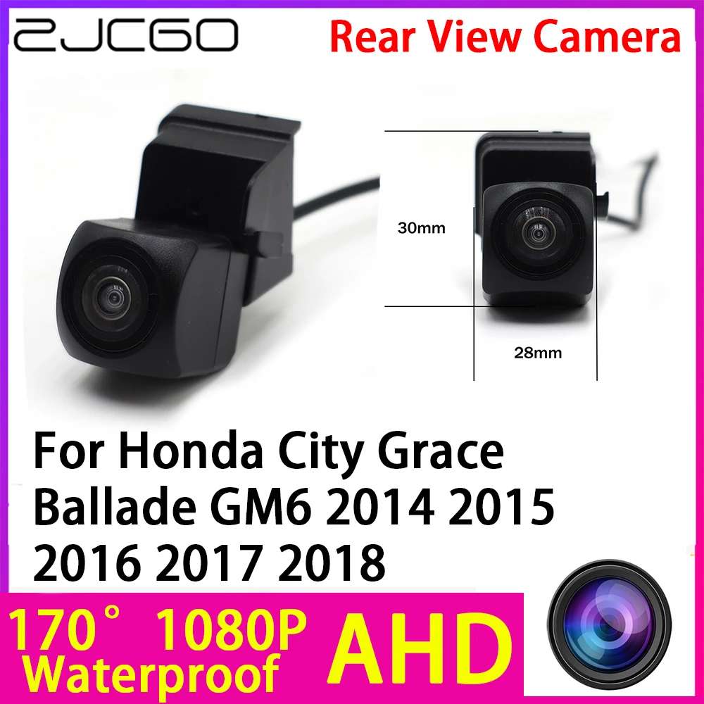 ZJCGO AHD 1080P Reverse Rear View Camera Night Vision Waterproof for Honda City Grace Ballade GM6 2014 2015 2016 2017 2018