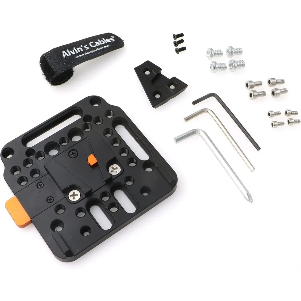 

Alvin's Cables V-Lock Assembly-Kit with Female-V-Dock Male-V-Lock Quick-Release-Plate for V-Mount-Battery (Orange)