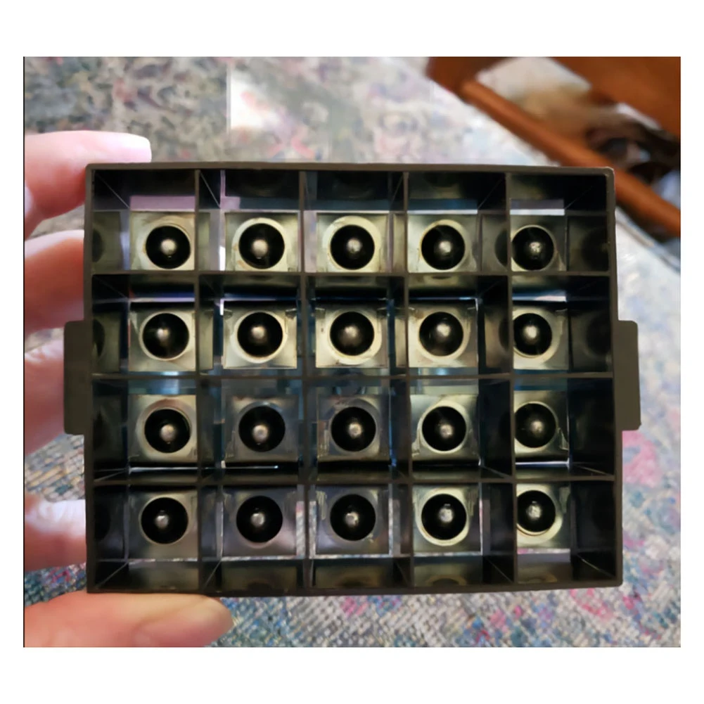

A96I-Small Clod Maker 20 Grids Manual Clod Maker Hand-Held Seed Block Making Tool Metal Gardening Miniature Clod Maker