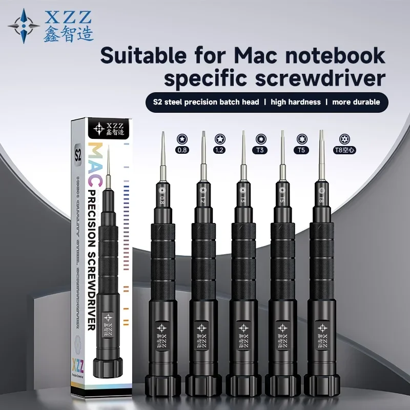 XZZ Precision Screwdriver with Extra Hard S2 Steel Batch Head Disassembly Tool for Macbook Laptop Special Disassembly Tool