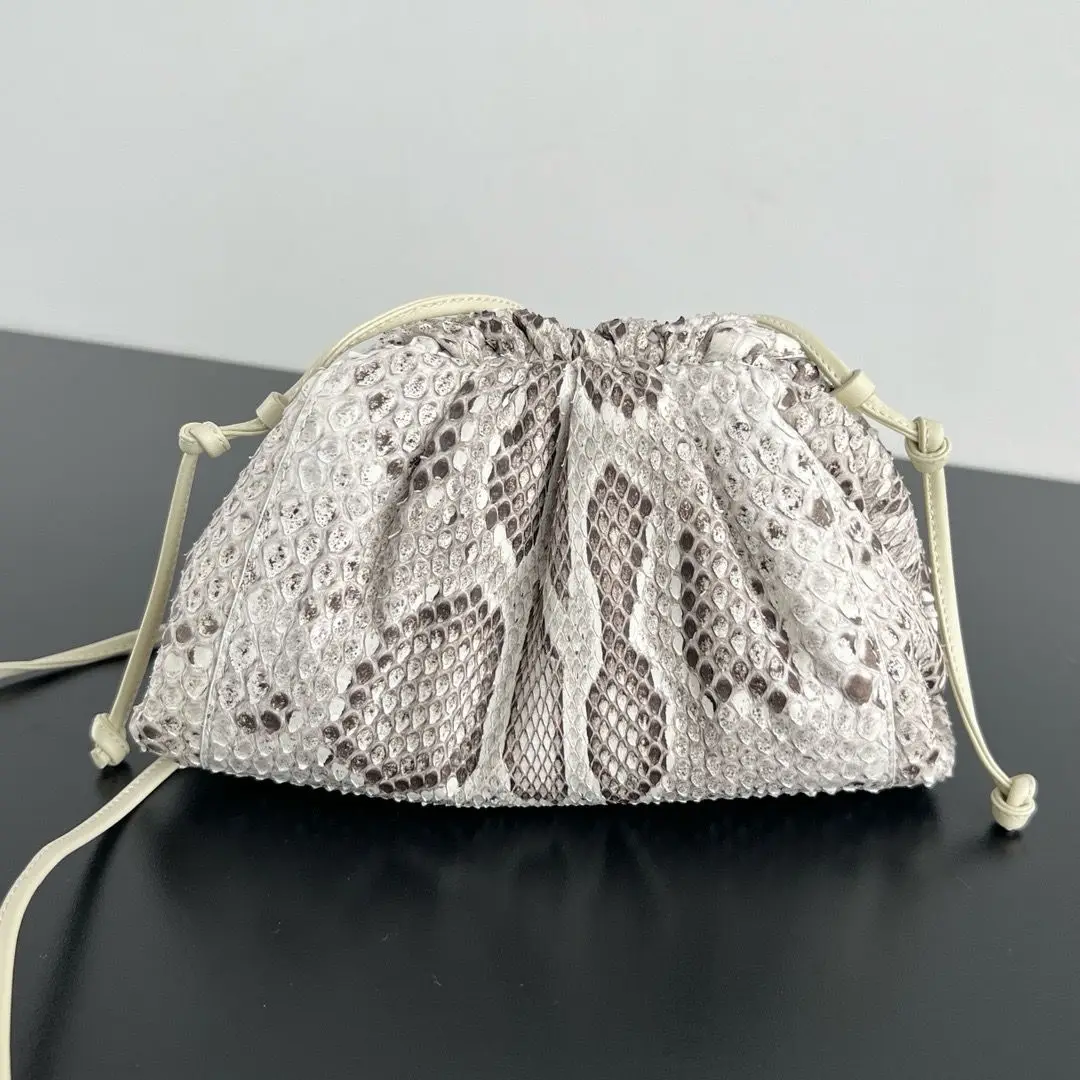 

Genuine leather cloud bag 2024 new original flower South African python skin single shoulder crossbody bag