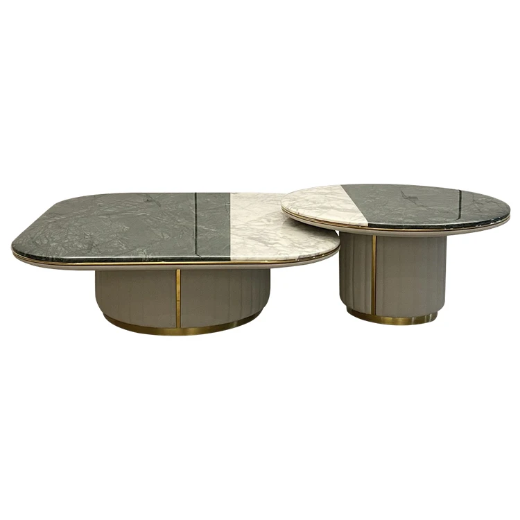 Hot Sale Luxury Modern Coffee Marble Table and Tv Stand Set Living Room
