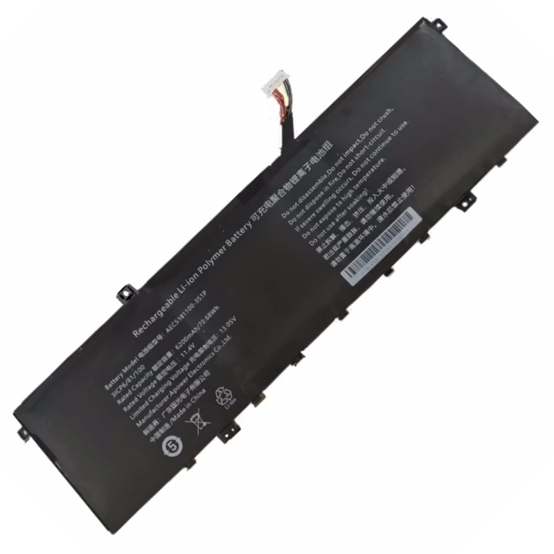 New AEC5181100-3S1P Laptop Battery 11.4V 70.68Wh 6200mAh For Ipason MaxBook P1 Pro P154FB111 P154FBR51 Netbook