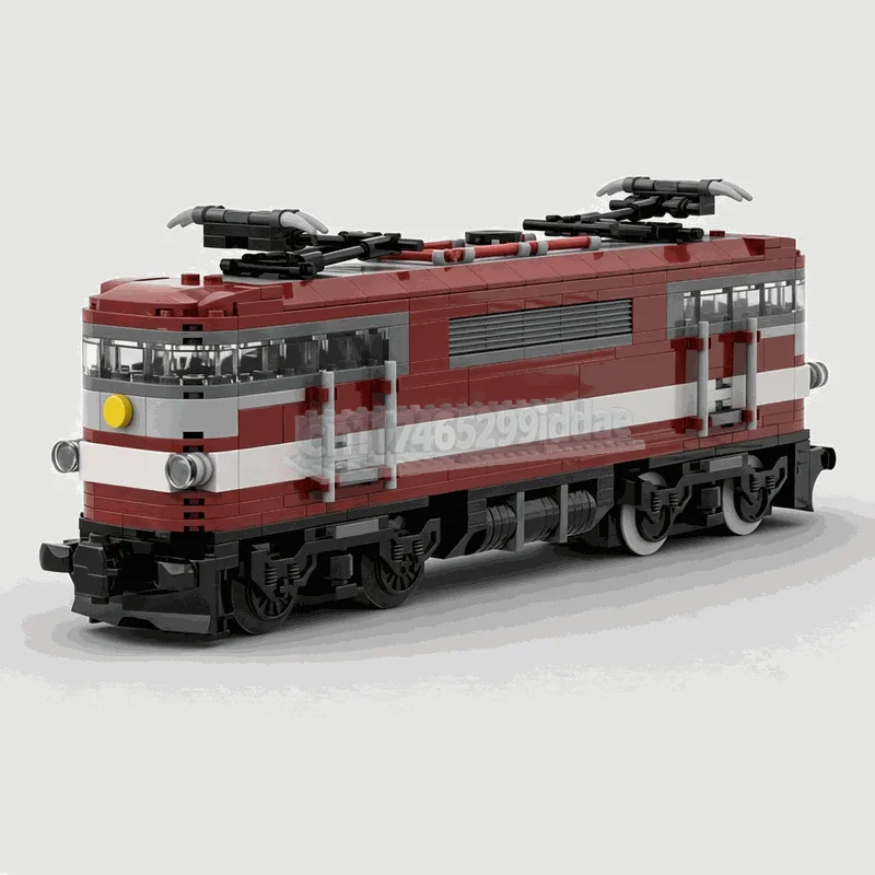 533Parts French Style Electric Locomotive Train Building Blocks Railway Vehicle Model DIY Assembly Creative Display Decor Gift