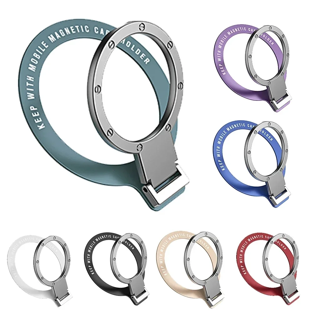 For MagSafe Magnetic Ring Holder Multi Angle Adhesive Paste Rack Support Magnet Finger Ring Car Phone Foldable Holder Grip Stand