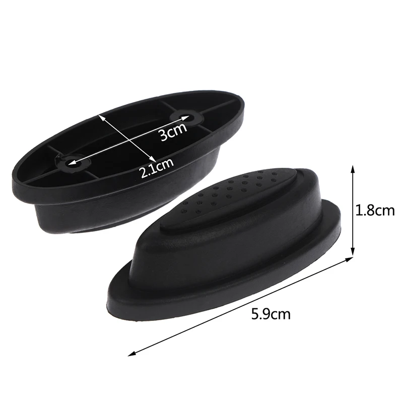 

2X Replacement Plastic Luggage Stud Foot Feet Pad Black For Any Bags