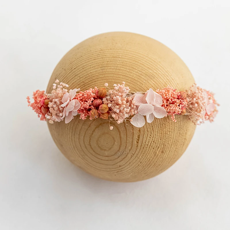 Diadema ajustable de flores artificiales para fotografía de recién nacido, accesorios para fotos de bebé, luna llena, accesorios de estudio