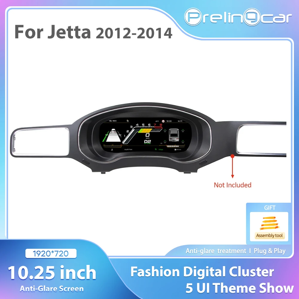 10.25'' Lcd Radio Instrument Paneel Cockpit For VW  Jetta 2012 13 14 years modify Auto Digital Dashboard Cluster