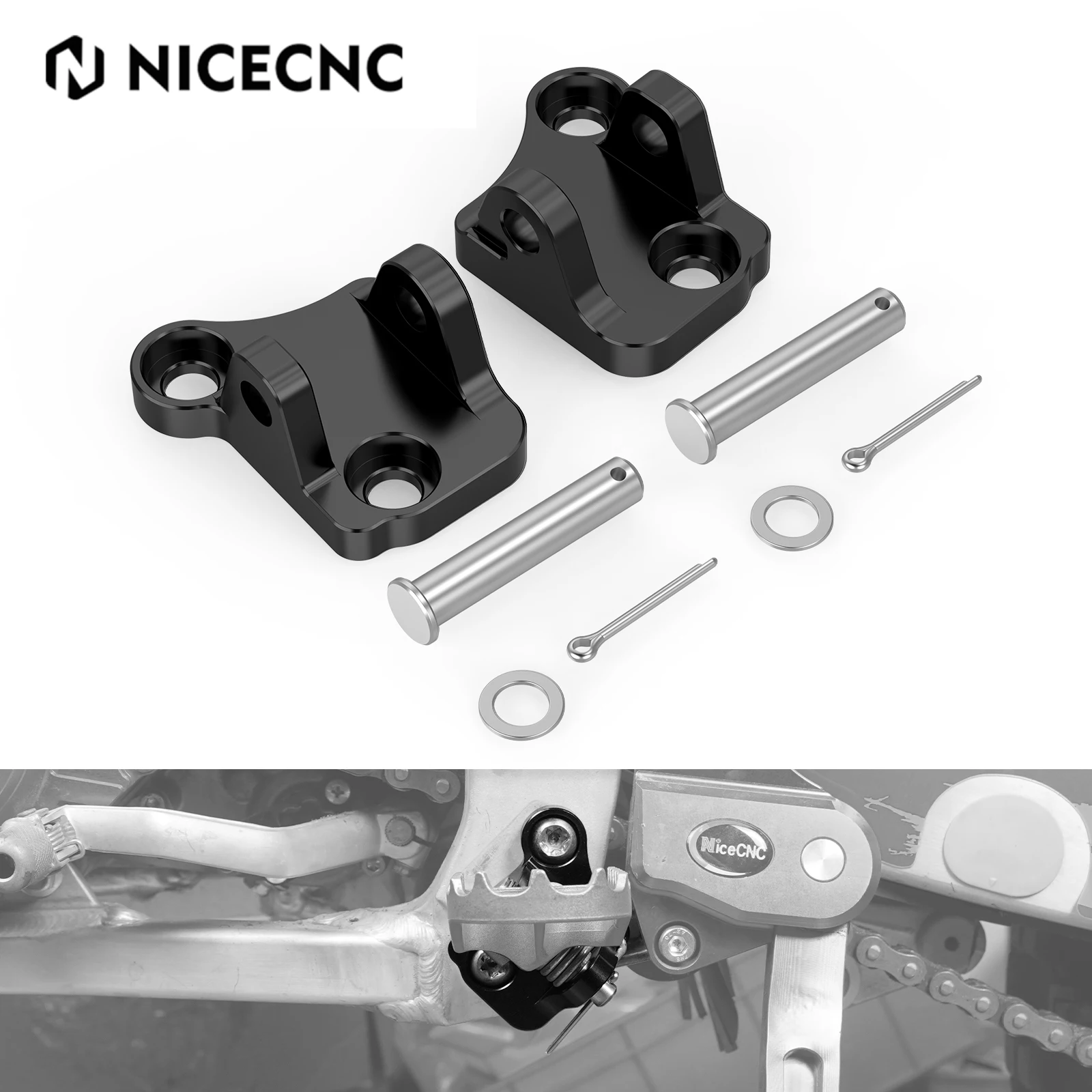 

NICECNC для 2023 Yamaha YZ125 YZ250 YZ 125 250 2005-2023 мотоциклетная подножка, подставка для ног, комплект для опускания педали YZ125X YZ250X 2017-2023