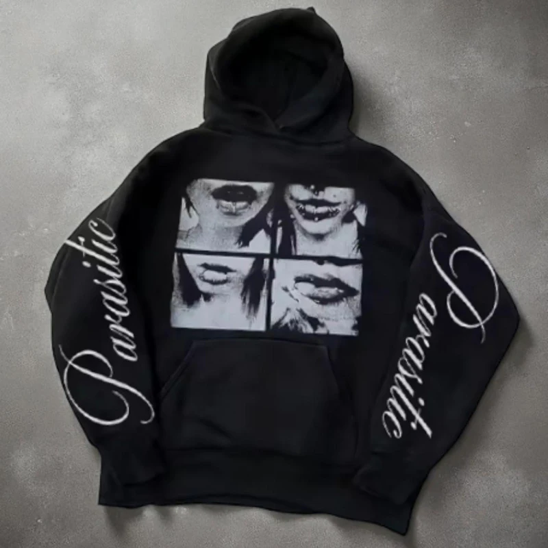 

Harajuku Y2k Одежда Женские толстовки Уличная одежда с капюшоном Одежда с графическим рисунком Пуловер большого размера Толстовка с капюшоном зимняя одежда