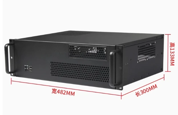 

3U industrial control chassis short 300 deep atx main board 1 optical drive position desktop large power supply front io