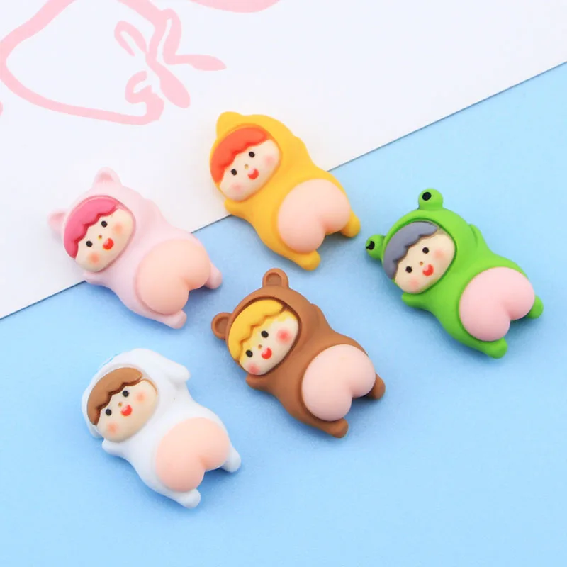 لطيف الكرتون الحيوانات راتنج مسطح كبوشن سكرابوكينغ لتقوم بها بنفسك مجوهرات كرافت اكسسوارات الديكور 10 قطعة-HL82 #2