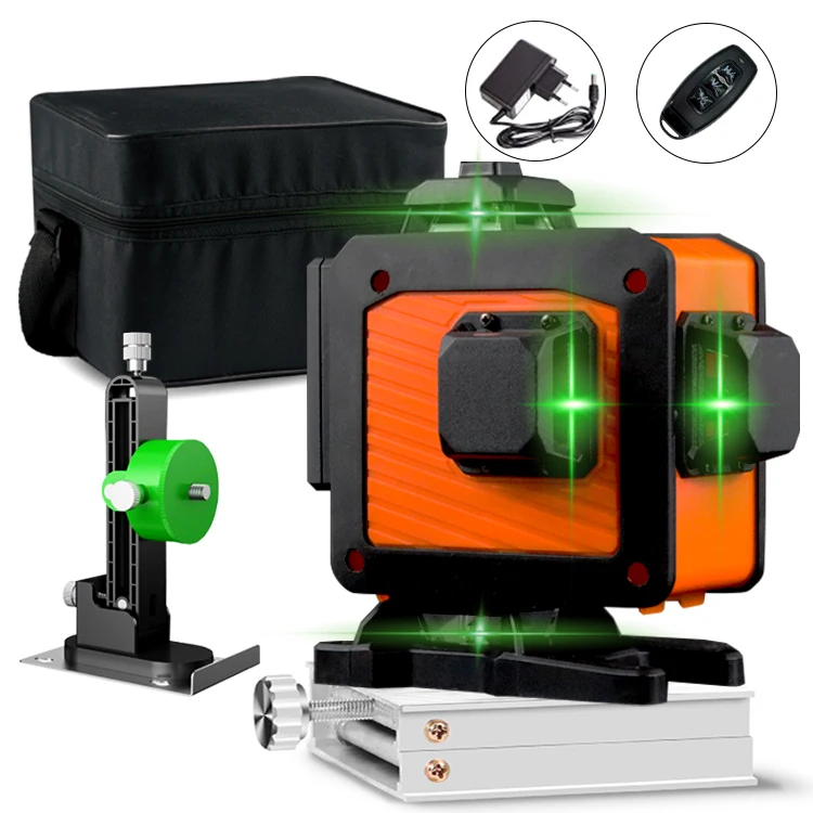 

Laser Level 16 Lines Green Beam Laser 360°Self-leveling Laser Level Orange Shell Horizontal Vertical Cross Line Laser