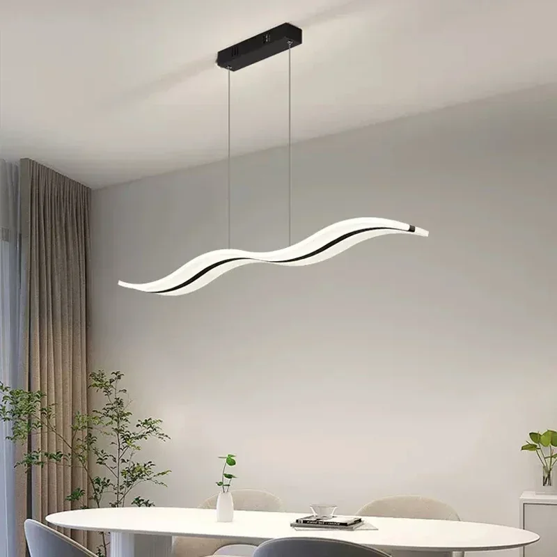 Moderne LED Pendel leuchten minimalist ische Streifen Pendel leuchte für Wohnzimmer Esszimmer Küche Decke Kronleuchter Dekor Glanz Beleuchtung