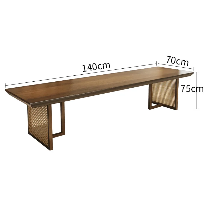 

Wabi Silent Wind Tea Table and Chair Combination Simple Light Luxury Household Solid Wood Tea Table Large Board Modern Office