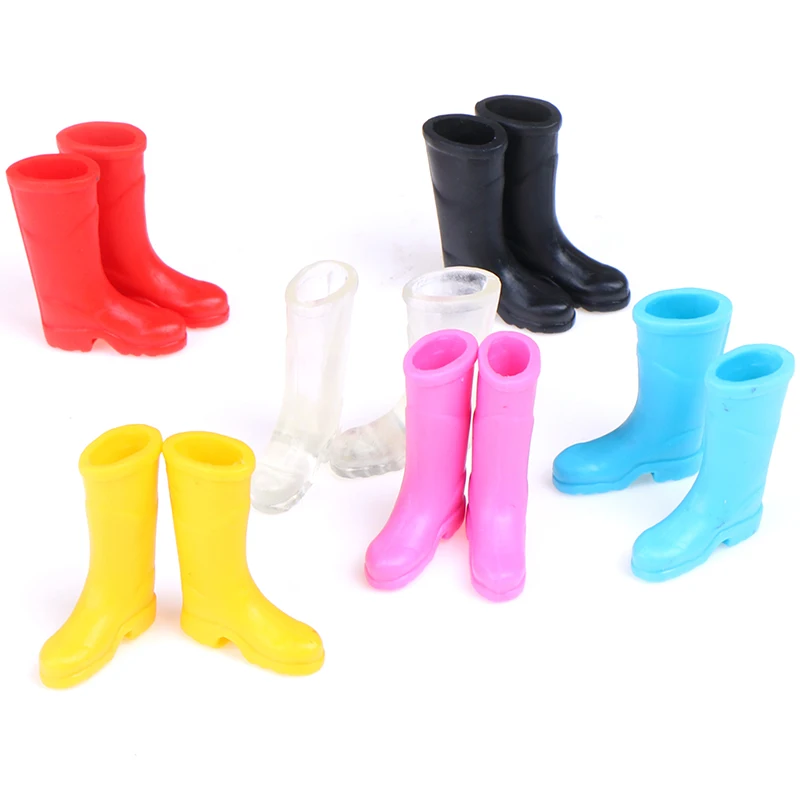 1Pair 1/12 Dollhouse Decoration Mini Colorful Cute Rain Boots Miniature Dolls Accessories